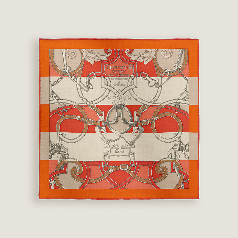 L'Instruction du Roy Bayadere scarf 45 - Brown | Hermès UK